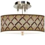 Metal Weave Giclee 14&quot; Wide Ceiling Light