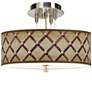 Metal Weave Giclee 14" Wide Ceiling Light