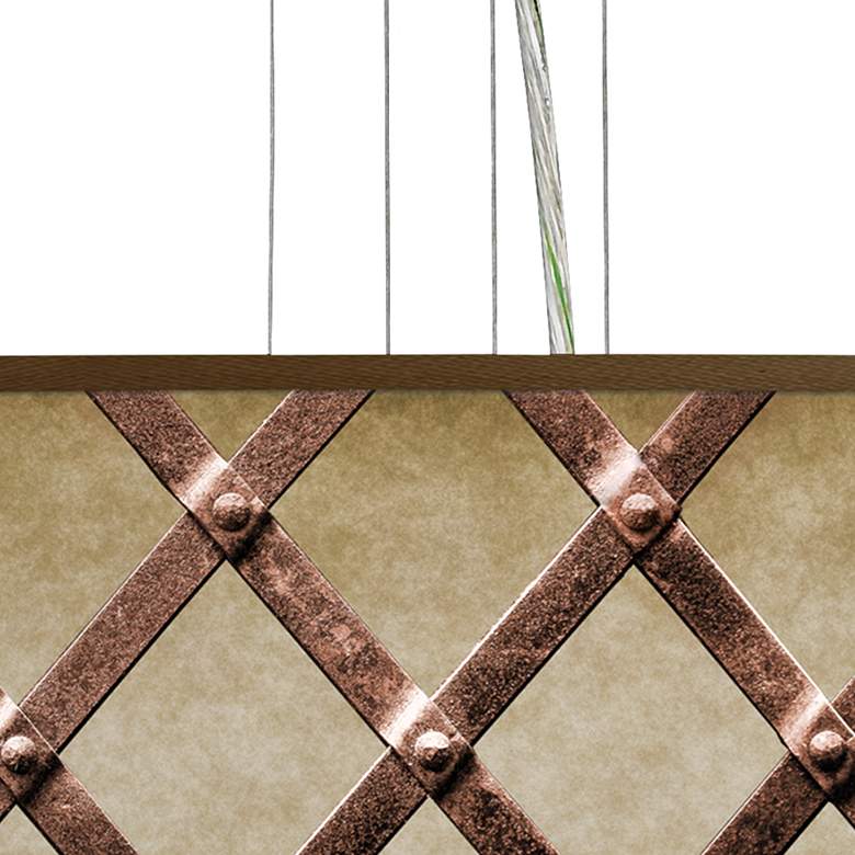 Image 2 Metal Weave Giclee 24" Wide 4-Light Pendant Chandelier more views