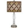 Metal Weave Giclee Apothecary Clear Glass Table Lamp