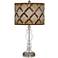 Metal Weave Giclee Apothecary Clear Glass Table Lamp