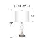 Metal Weave Giclee Apothecary Clear Glass Table Lamp