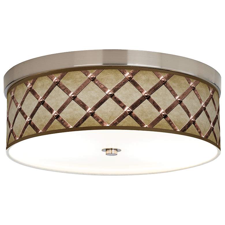 Image 1 Metal Weave Giclee Energy Efficient Ceiling Light