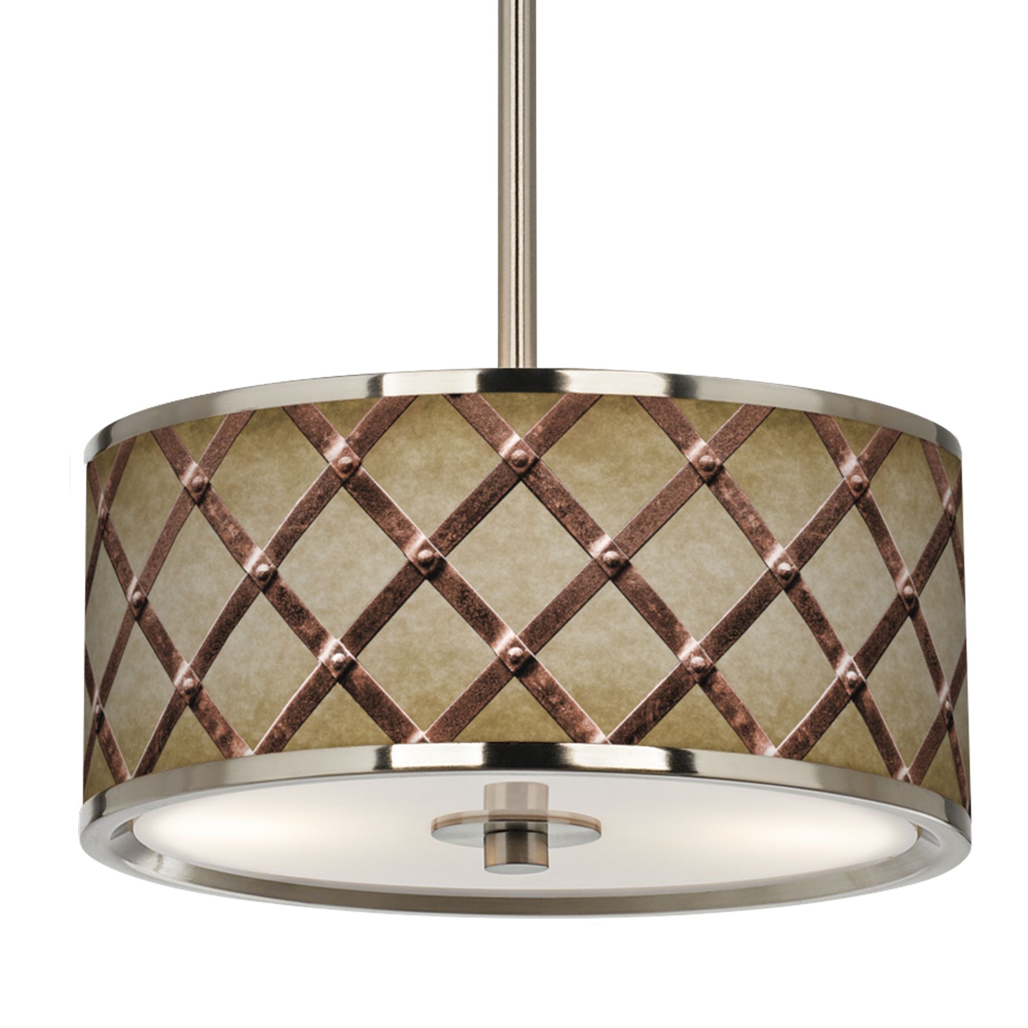 Image 3 Metal Weave Giclee Glow 10 1/4" Wide Pendant Light more views