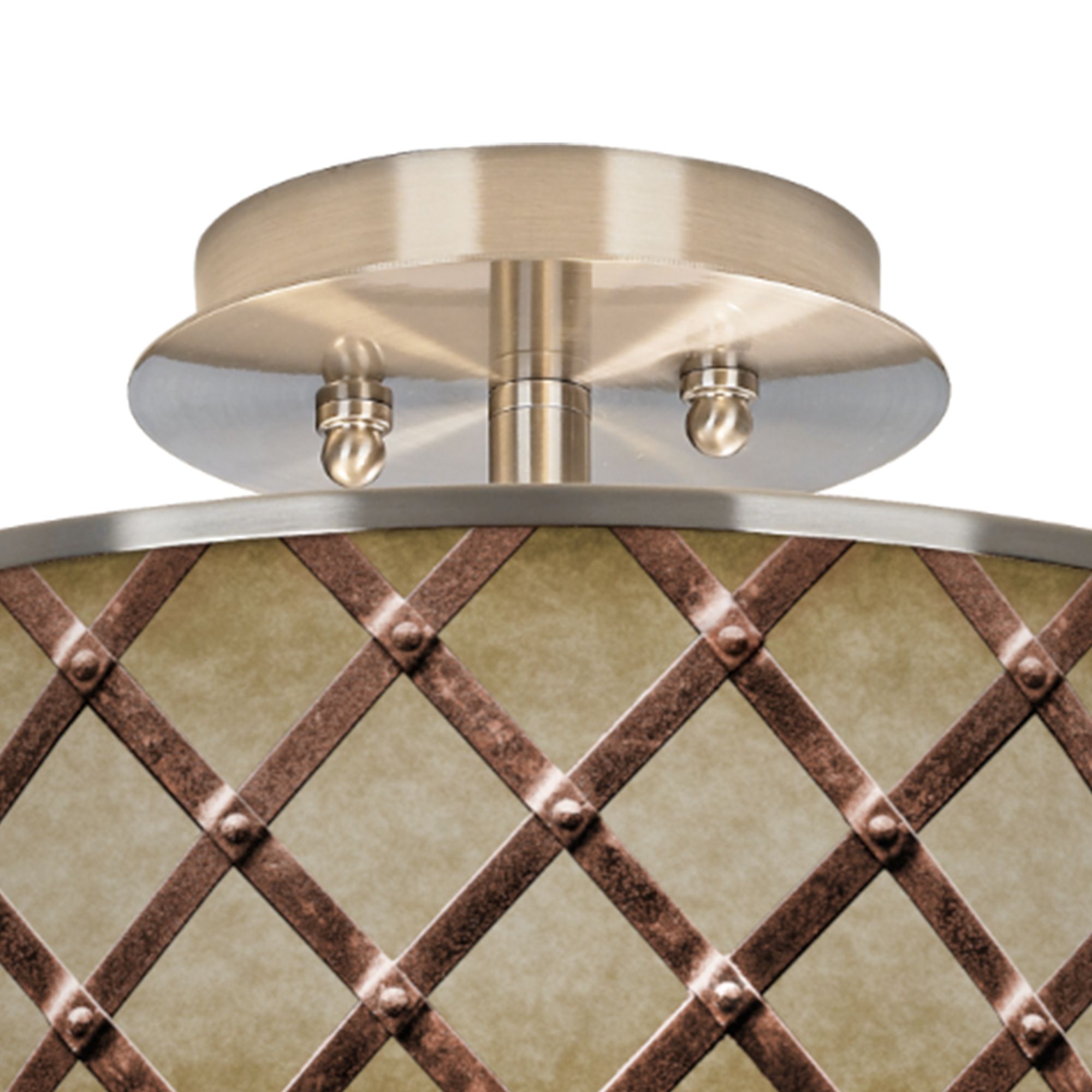 Image 2 Metal Weave Giclee Glow 14" Wide Ceiling Light more views