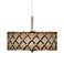 Metal Weave Giclee Glow 16" Wide Pendant Light