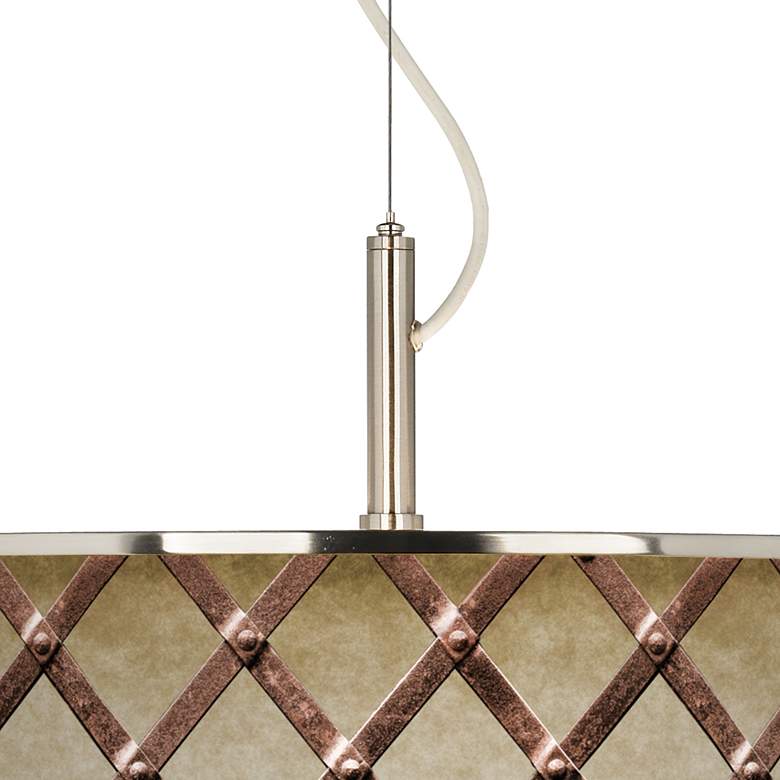 Image 2 Metal Weave Giclee Glow 20" Wide Pendant Light more views