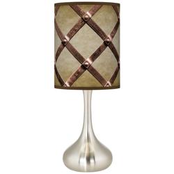 Metal Weave Giclee Modern Droplet Table Lamp
