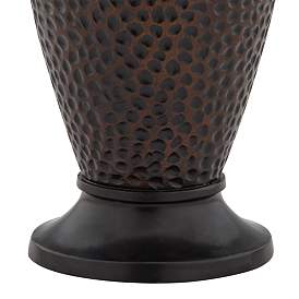 Image3 of Metal Weave Zoey Hammered Oil-Rubbed Bronze Table Lamps Set of 2 more views