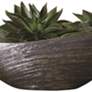 Metallic Bronze Ceramic Decorative Bowl
