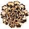 Metallic Gold Ceramic 9 1/4" Round Flower Wall Art