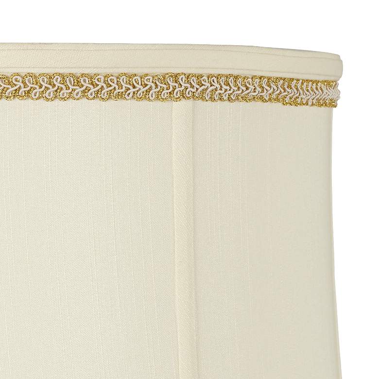 Image 1 Metallic Gold with Ivory Loops Lamp Shade Trim - 4 Yards