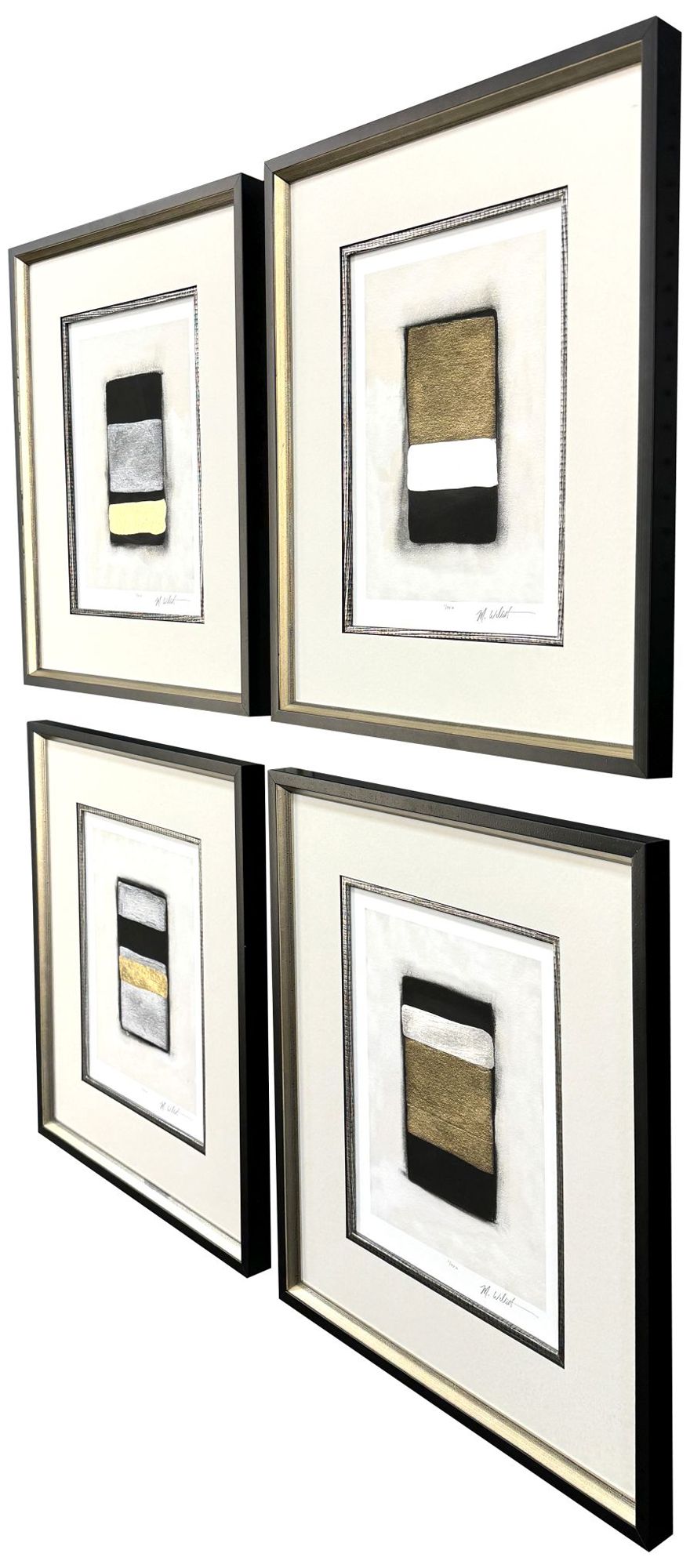 Image 2 Metallic Markers I 18"W x 21"H Framed Art Set of 4 more views