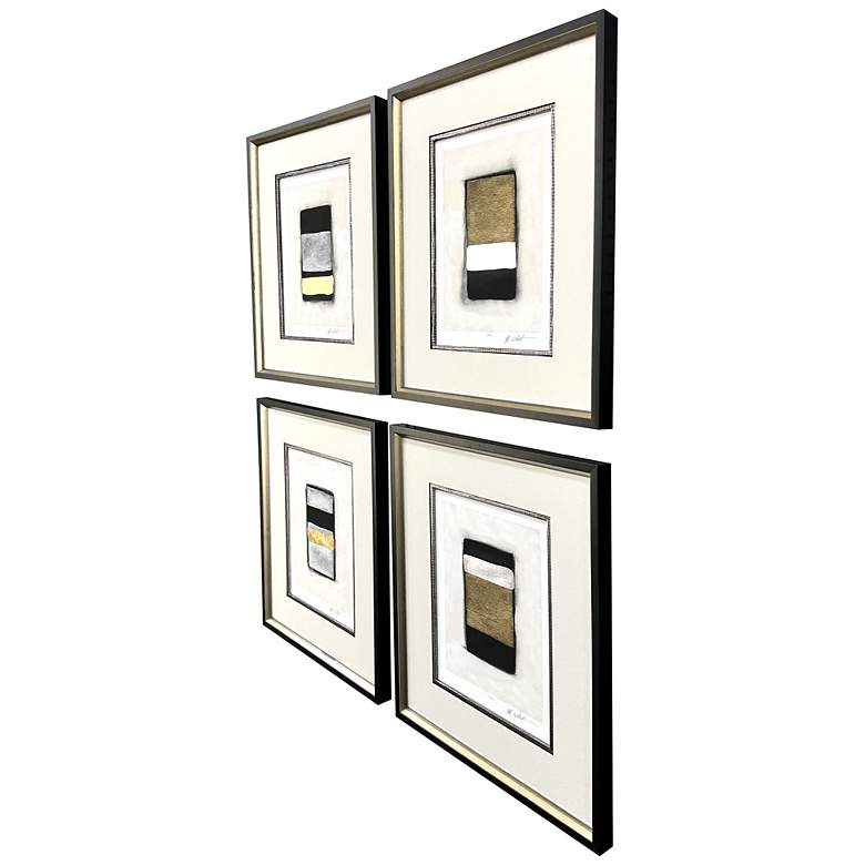 Image 2 Metallic Markers I 18"W x 21"H Framed Art Set of 4 more views