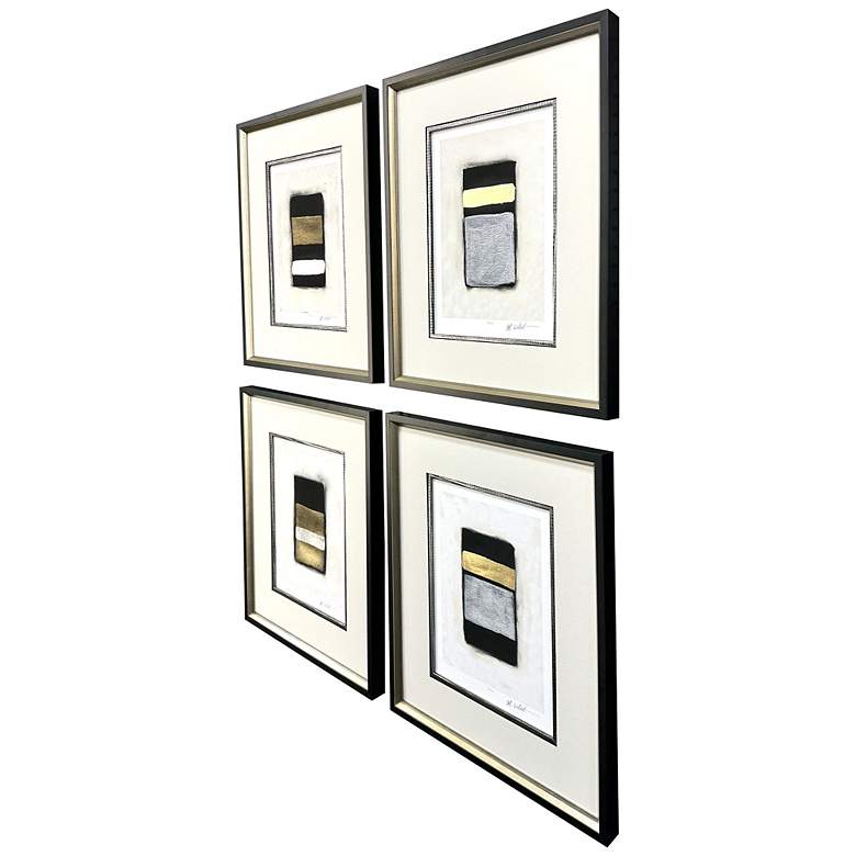 Image 2 Metallic Markers II 18"W x 21"H Framed Art Set of 4 more views