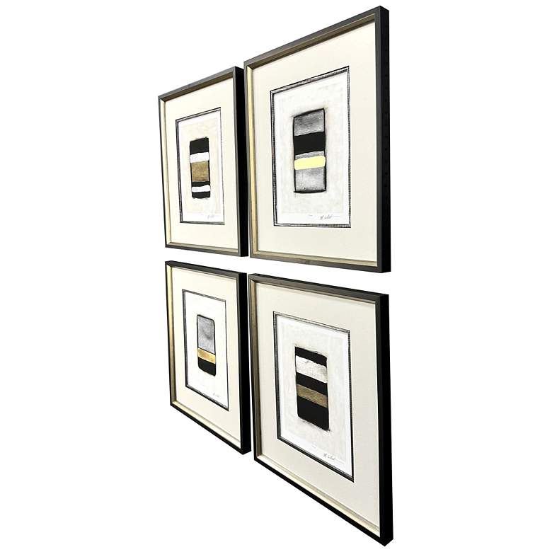 Image 2 Metallic Markers III 18"W x 21"H Framed Art Set of 4 more views
