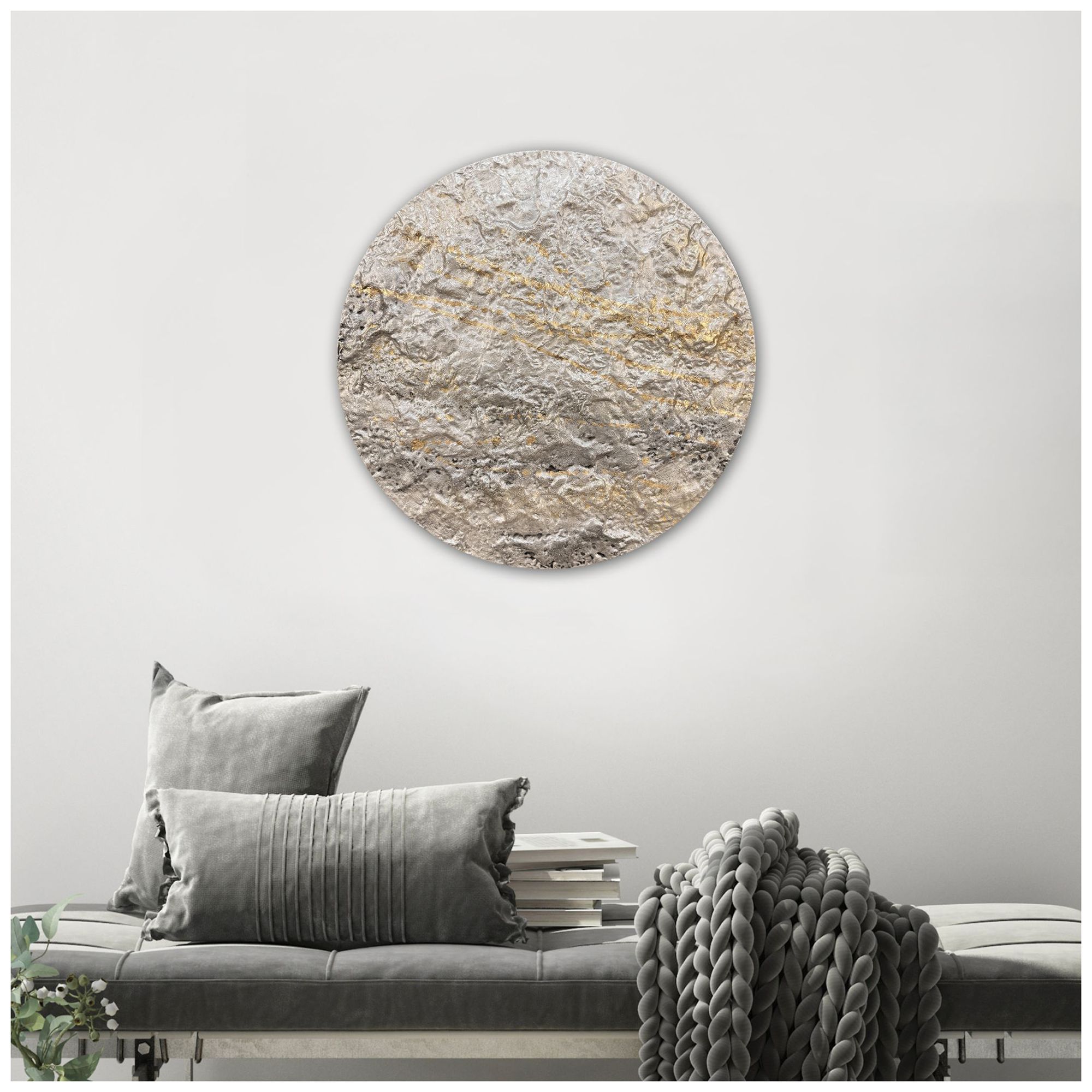 Image 4 Metallic Mercury II 30"W x 30"H Wall Sculpture more views