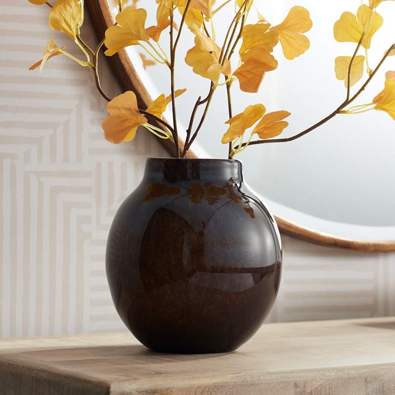 Image 1 Metallic Multi-Color 7 1/2 inch High Glass Decorative Vase
