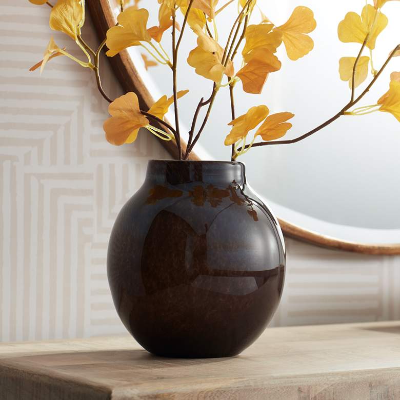 Image 1 Metallic Multi-Color 7 1/2" High Glass Decorative Vase
