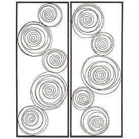 Image3 of Metallic Swirl 13 3/4" x 35 1/2" Wall Art Set of 2