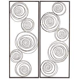 Image4 of Metallic Swirl 13 3/4" x 35 1/2" Wall Art Set of 2 more views