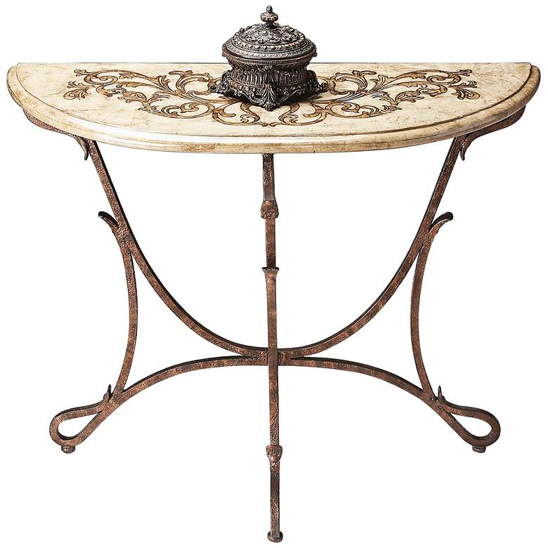 Image 1 Metalworks Bronze Demilune Console Table