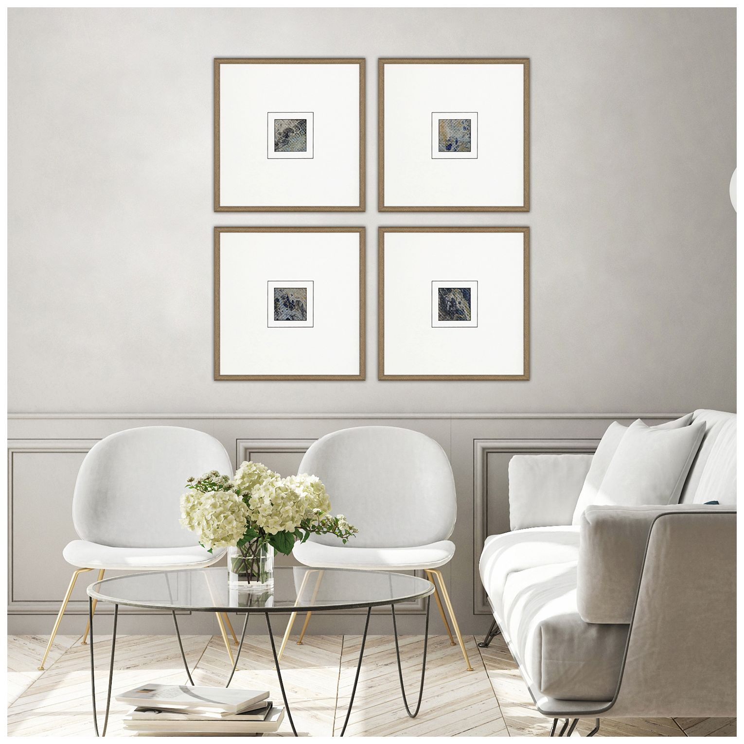 Image 4 Metamorphosis I 21"W x 21"H Framed Art Set of 4 more views