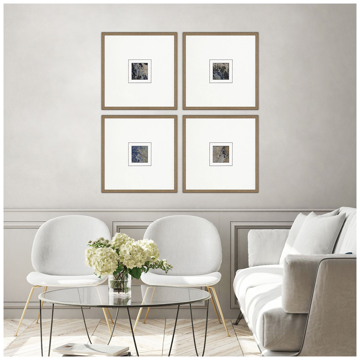 Image 4 Metamorphosis II 21"W x 21"H Framed Art Set of 4 more views