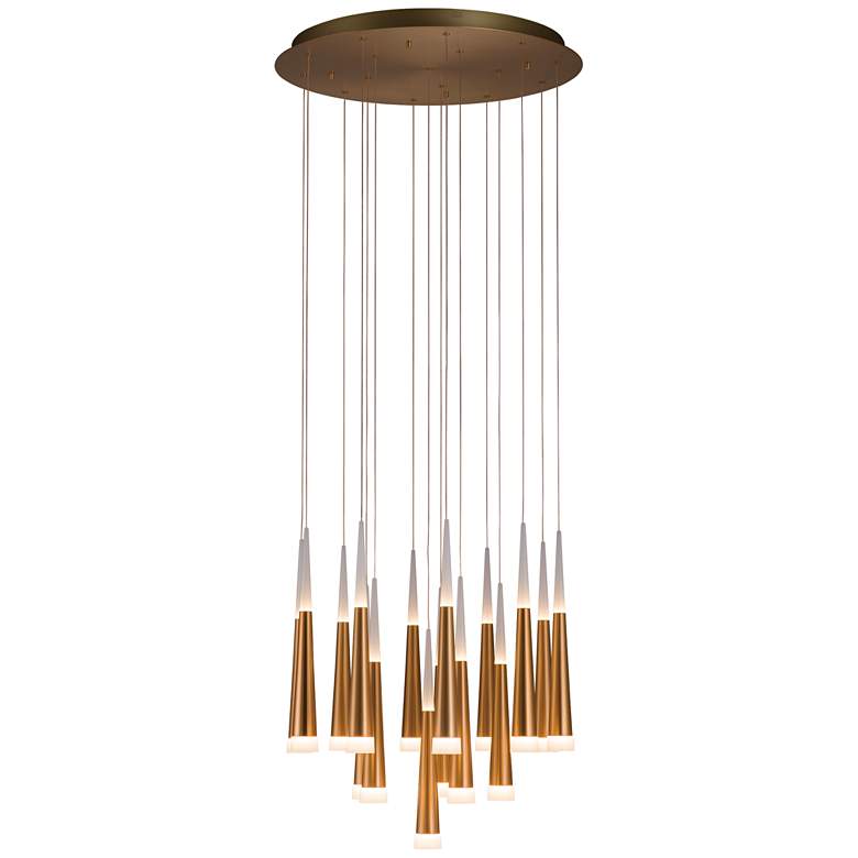 Image 1 Meteor 25.6 inch Brushed Gold Chandelier