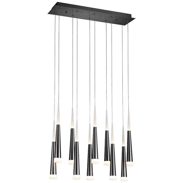 Image 1 Meteor 27.6" Satin Dark Gray Linear Pendant