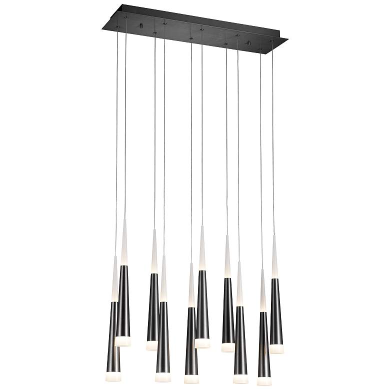 Image 1 Meteor 27.6 inch Satin Dark Gray Linear Pendant