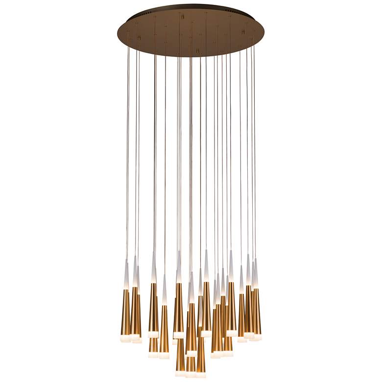 Image 1 Meteor 33.5 inch Brushed Gold Chandelier