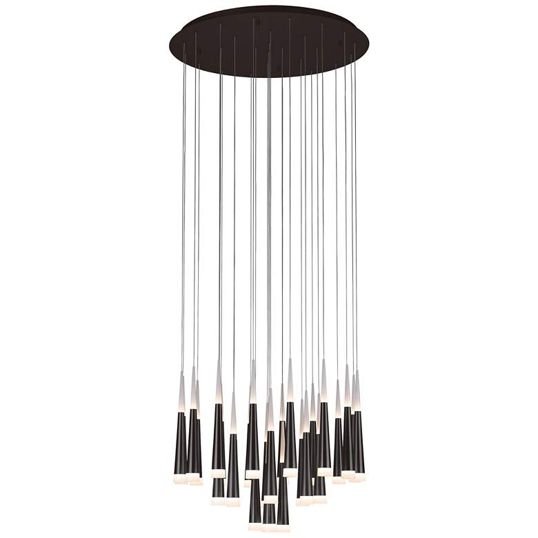 Image 1 Meteor 33.5 inch Satin Dark Gray Chandelier
