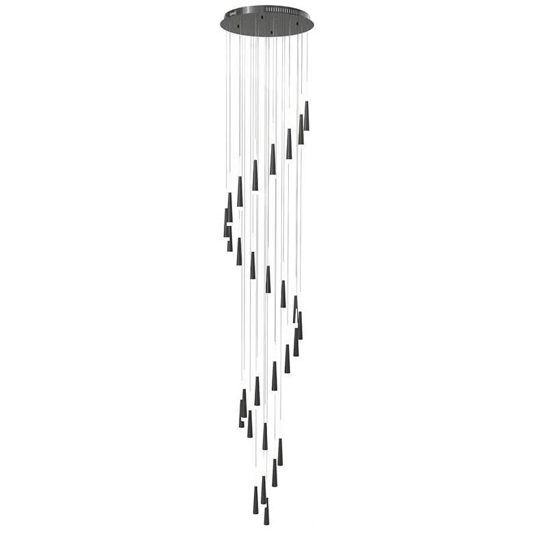 Image 1 Meteor 33.5 inch Satin Dark Gray Chandelier