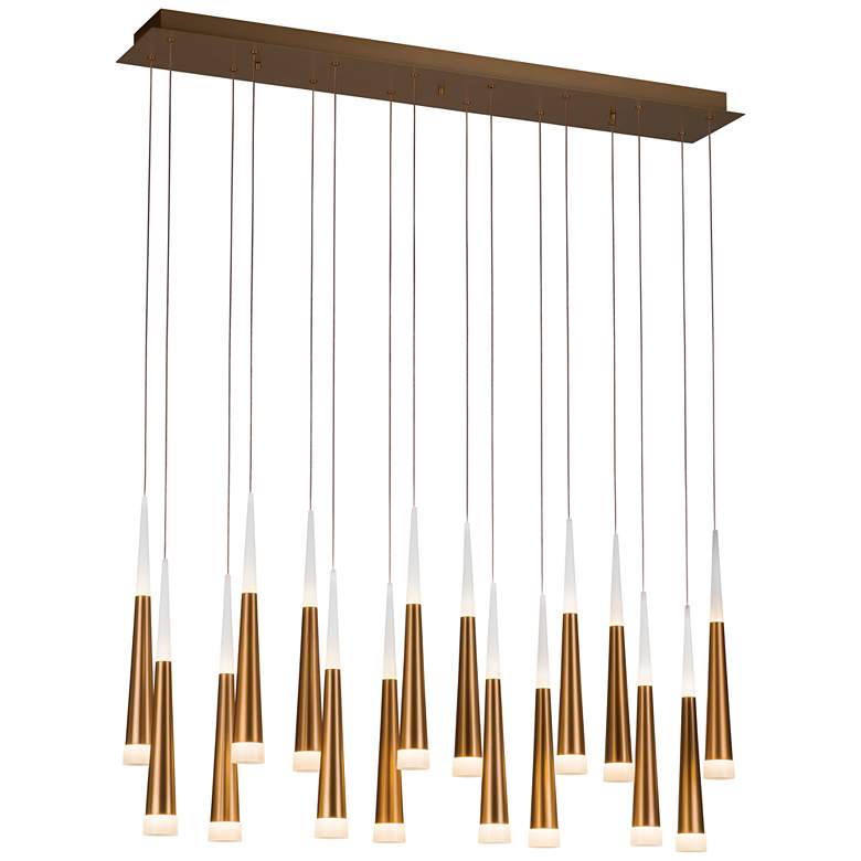 Image 1 Meteor 45.3" Brushed Gold Linear Pendant