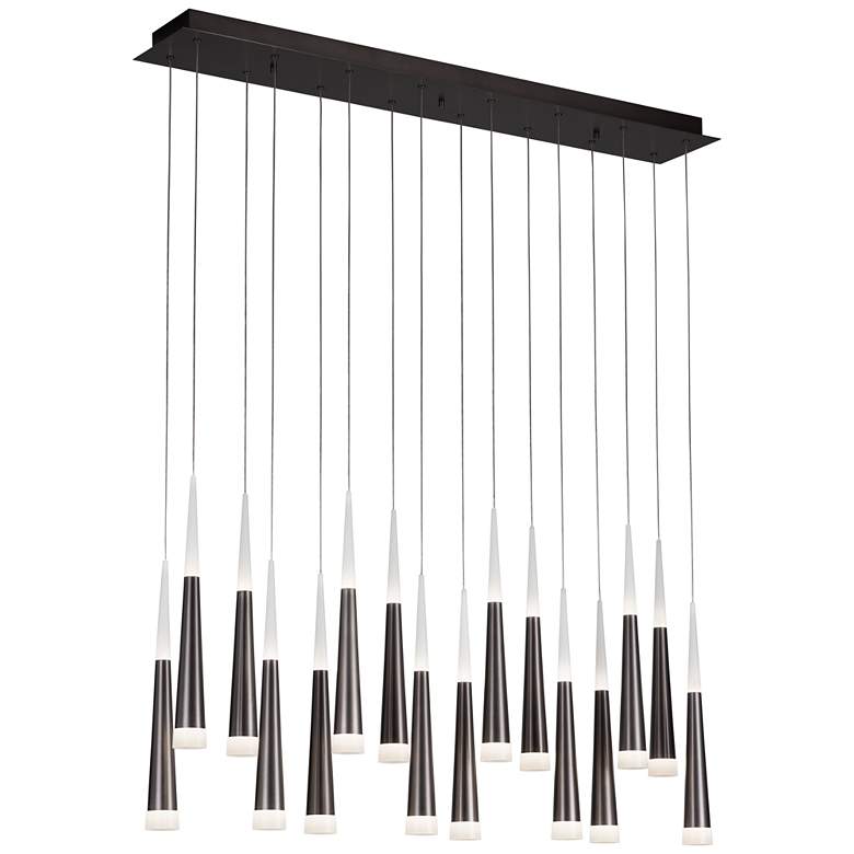Image 1 Meteor 45.3" Satin Dark Gray Linear Pendant