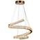 Metorcalipia 23 1/2" Wide Plating Brass LED Chandelier