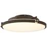 Metra 24.3" Wide Bronze Flush Mount With Opal Glass Shade