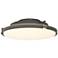 Metra 24.3" Wide Natural Iron Flush Mount With Opal Glass Shade