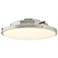 Metra 24.3" Wide Sterling Flush Mount With Opal Glass Shade