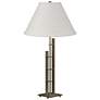 Metra 26.9" High Soft Gold Double Table Lamp With Natural Anna Shade