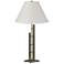 Metra 26.9" High Soft Gold Double Table Lamp With Natural Anna Shade