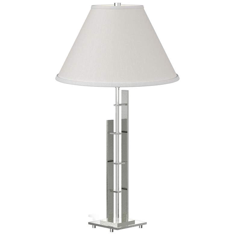 Image 1 Metra 26.9" High Sterling Double Table Lamp With Natural Anna Shade