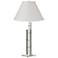 Metra 26.9" High Sterling Double Table Lamp With Natural Anna Shade
