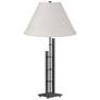 Metra 26.9"H Natural Iron Double Table Lamp With Natural Anna Shade