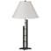 Metra 26.9"H Natural Iron Double Table Lamp With Natural Anna Shade
