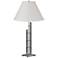 Metra 26.9"H Vintage Platinum Double Table Lamp w/ Natural Anna Shade