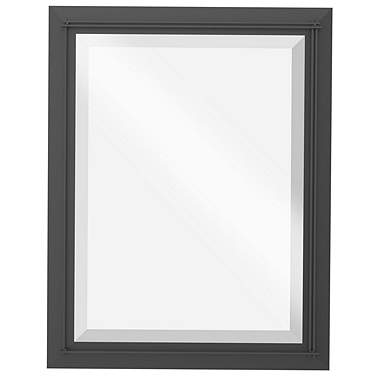 Metra 26" x 32" Black Wall Mirror