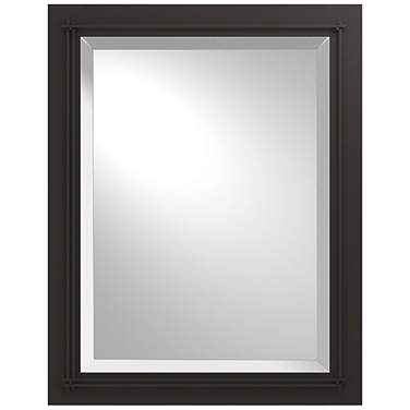 Metra 28" High Black Beveled Mirror