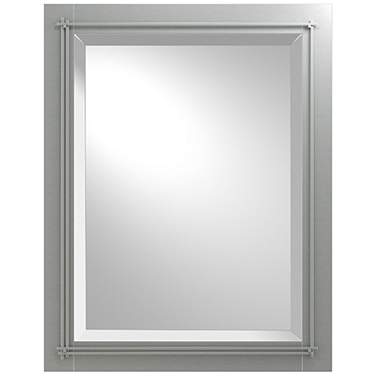 Metra 28" High Vintage Platinum Beveled Mirror